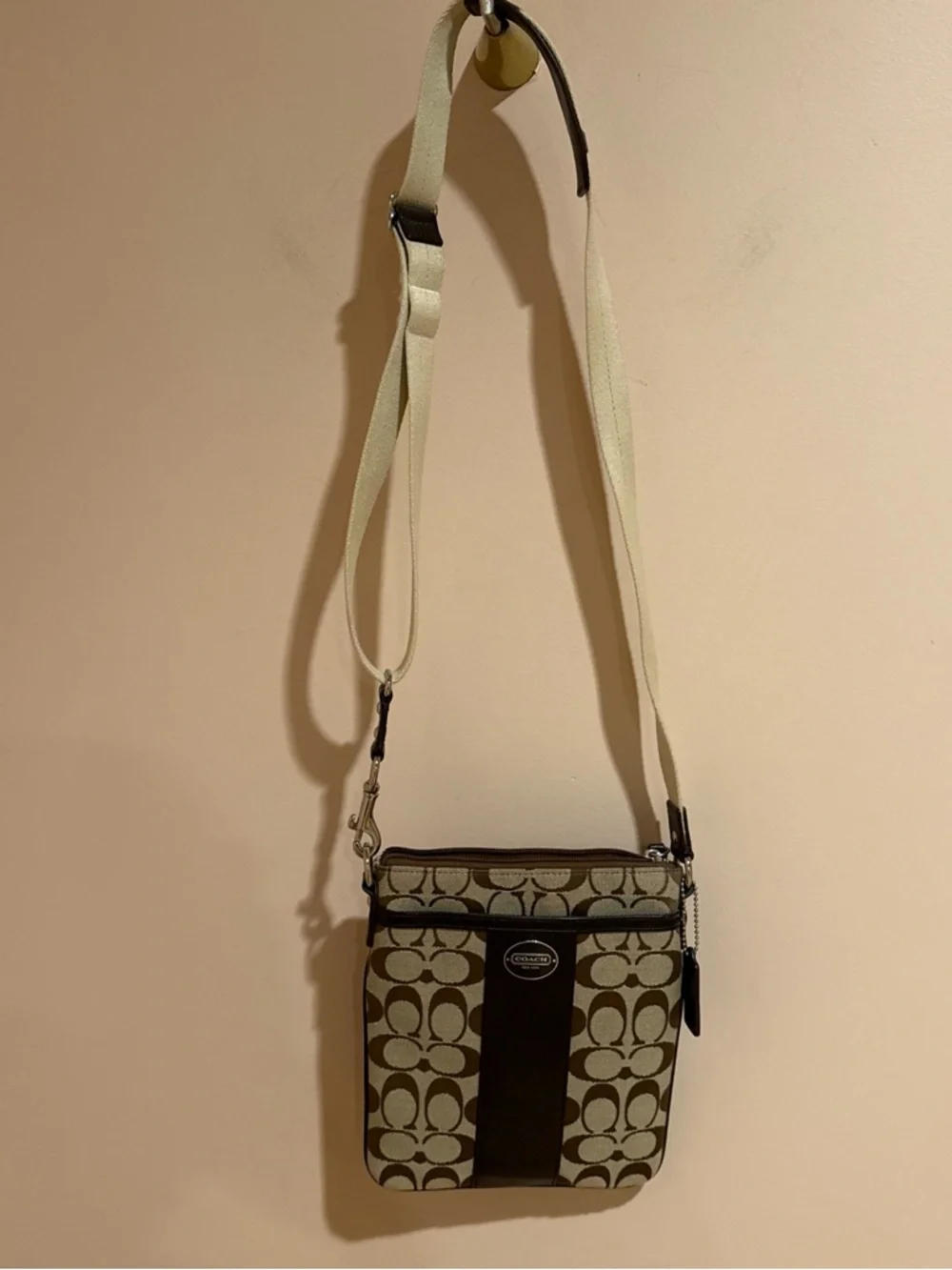 Coach Legacy Signature Stripe Swingpack Crossbody Bag - Picture 3 of 7